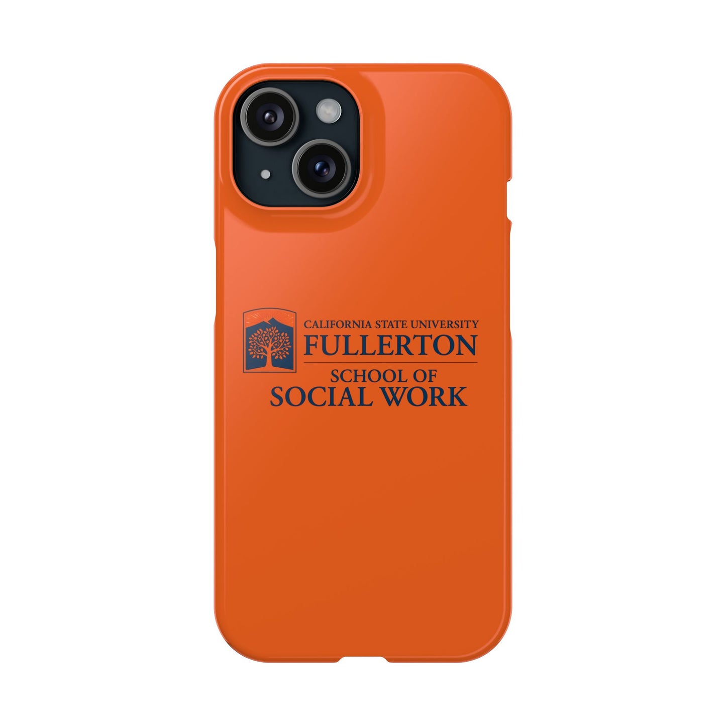 Cal State Fullerton University - Slim I-Phone Case - School of Social Work (Orange)