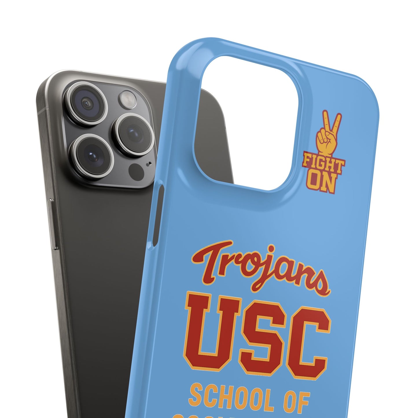 USC Trojans Slim I-Phone Case - School of Social Work (Light Blue)