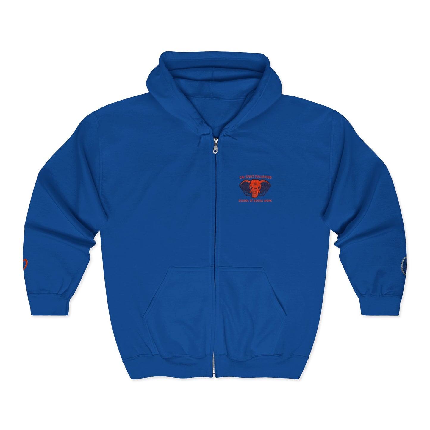 Cal State Fullerton- School of Social Work -Unisex Heavy Blend™ Full Zip Hooded Sweatshirt - Ultimate Comfort for Fans