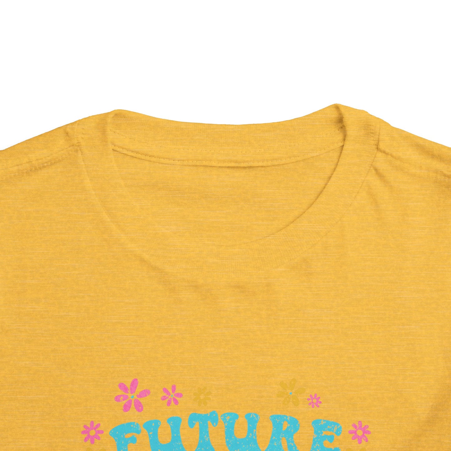 Toddler Tee - "Future Social Worker" Colorful Floral Graphic