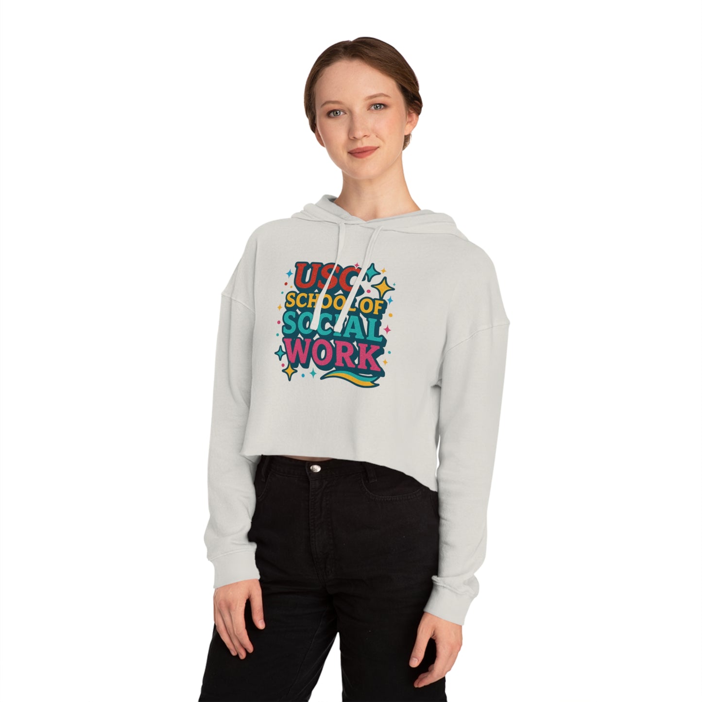 Sparkle - USC School of Social Work Women's Cropped Hoodie