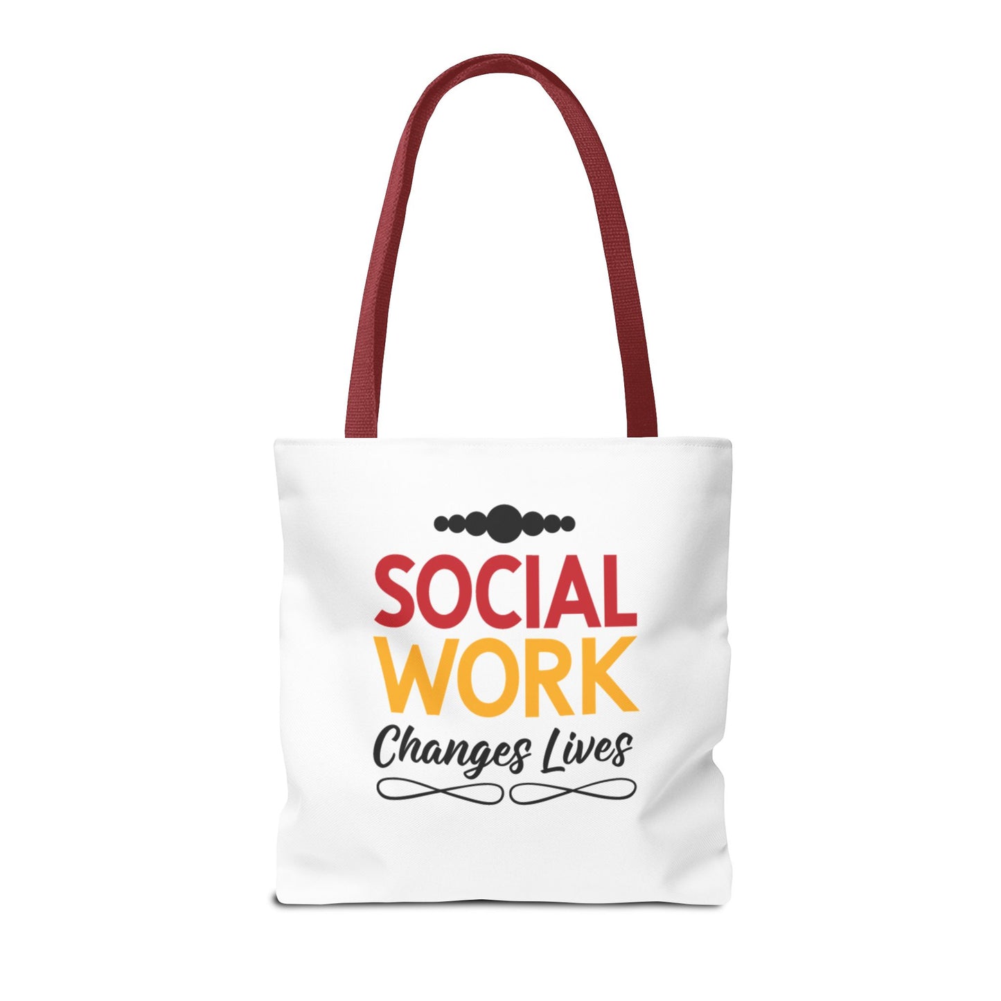 Social Worker Tote Bag — Inspirational "Social Workers Inspire Change" Two Side Design