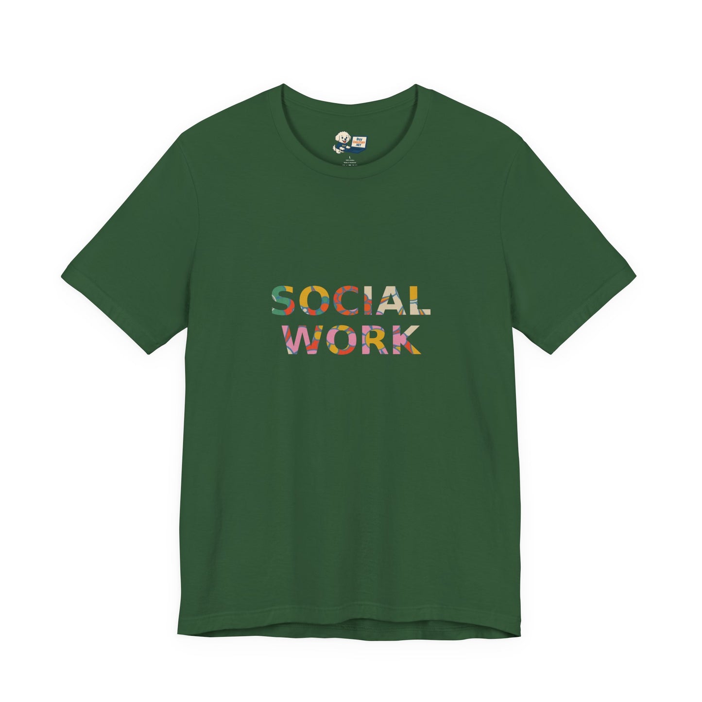 Social Work "Flower Letters" Unisex Jersey Tee - Fun & Quirky Design for Everyday Heroes