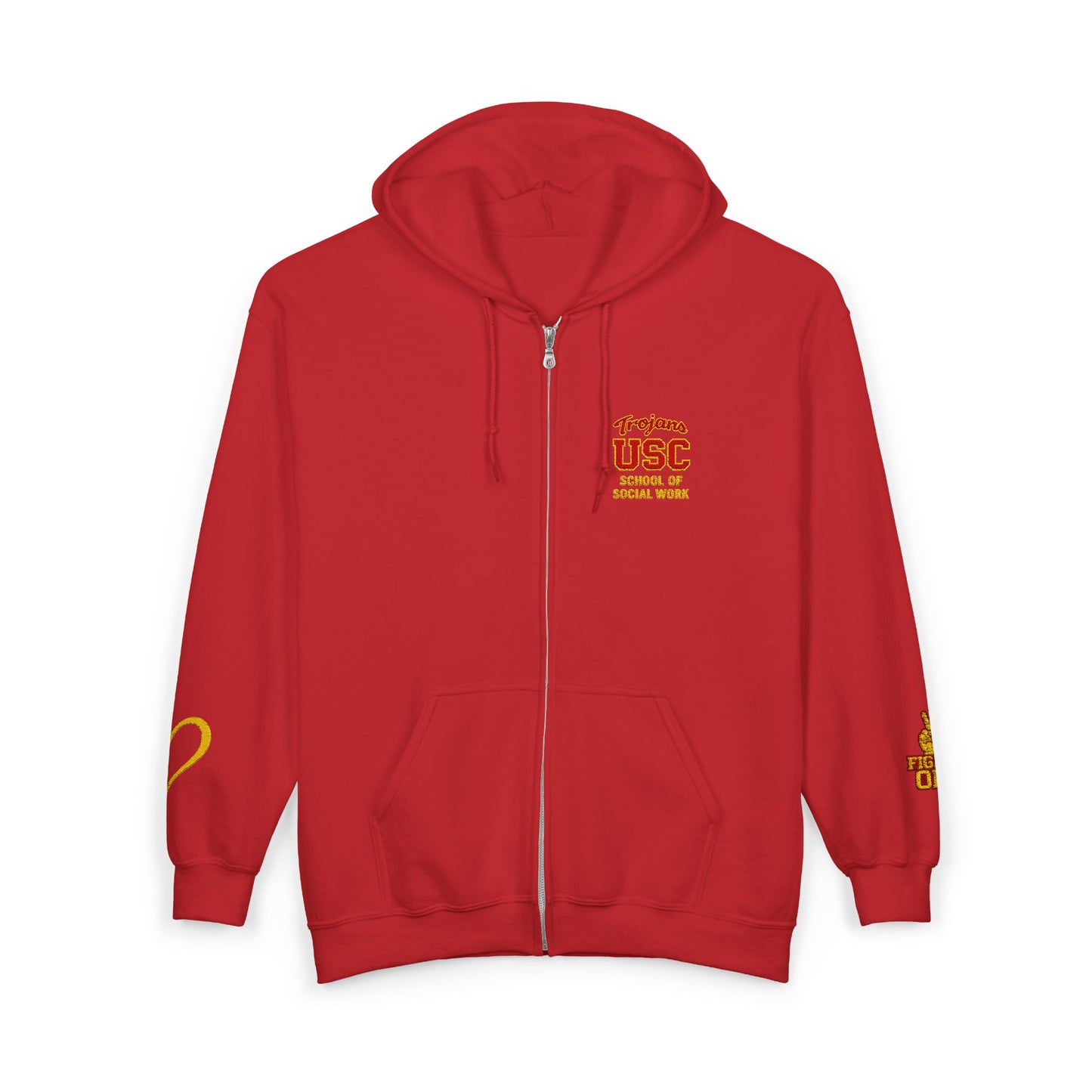 USC School of Social Work -Unisex Heavy Blend™ Full Zip Hooded Sweatshirt - Ultimate Comfort for Fans