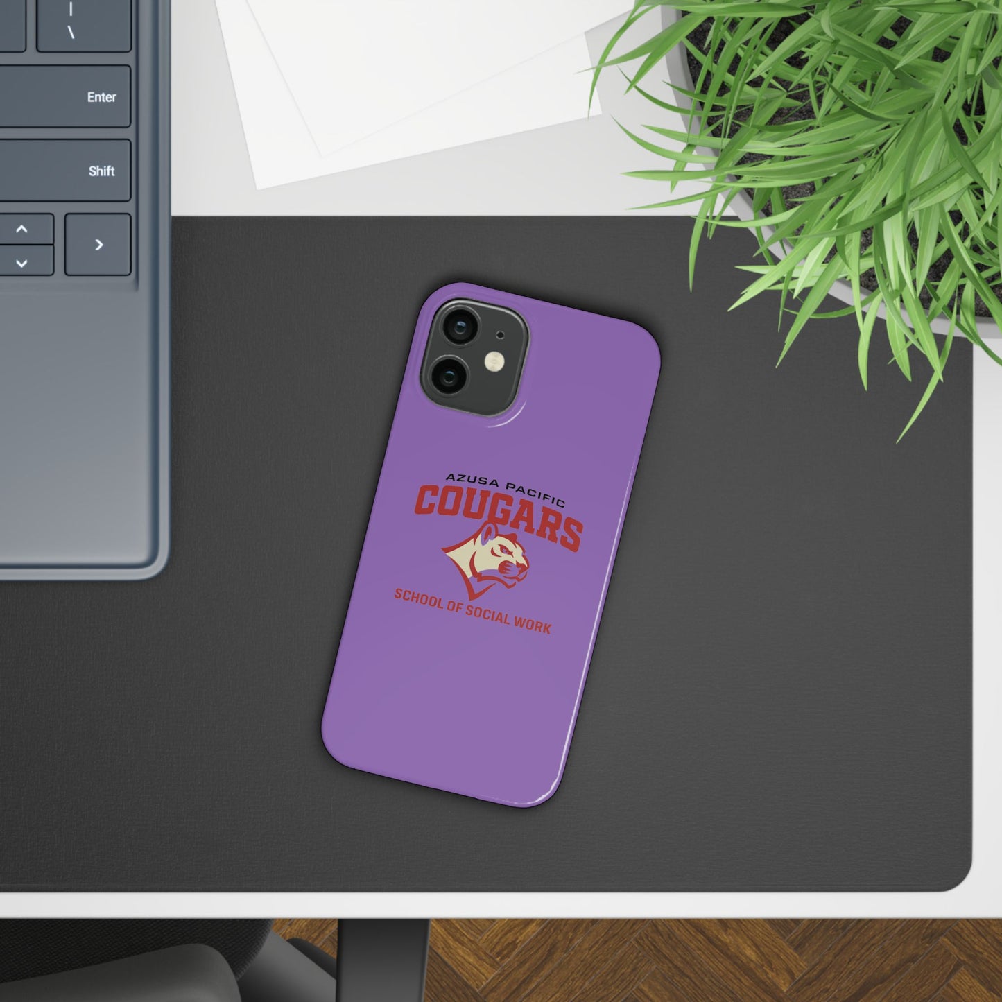 Azuza Pacific University - Slim I-Phone Case - School of Social Work (Light Purple)