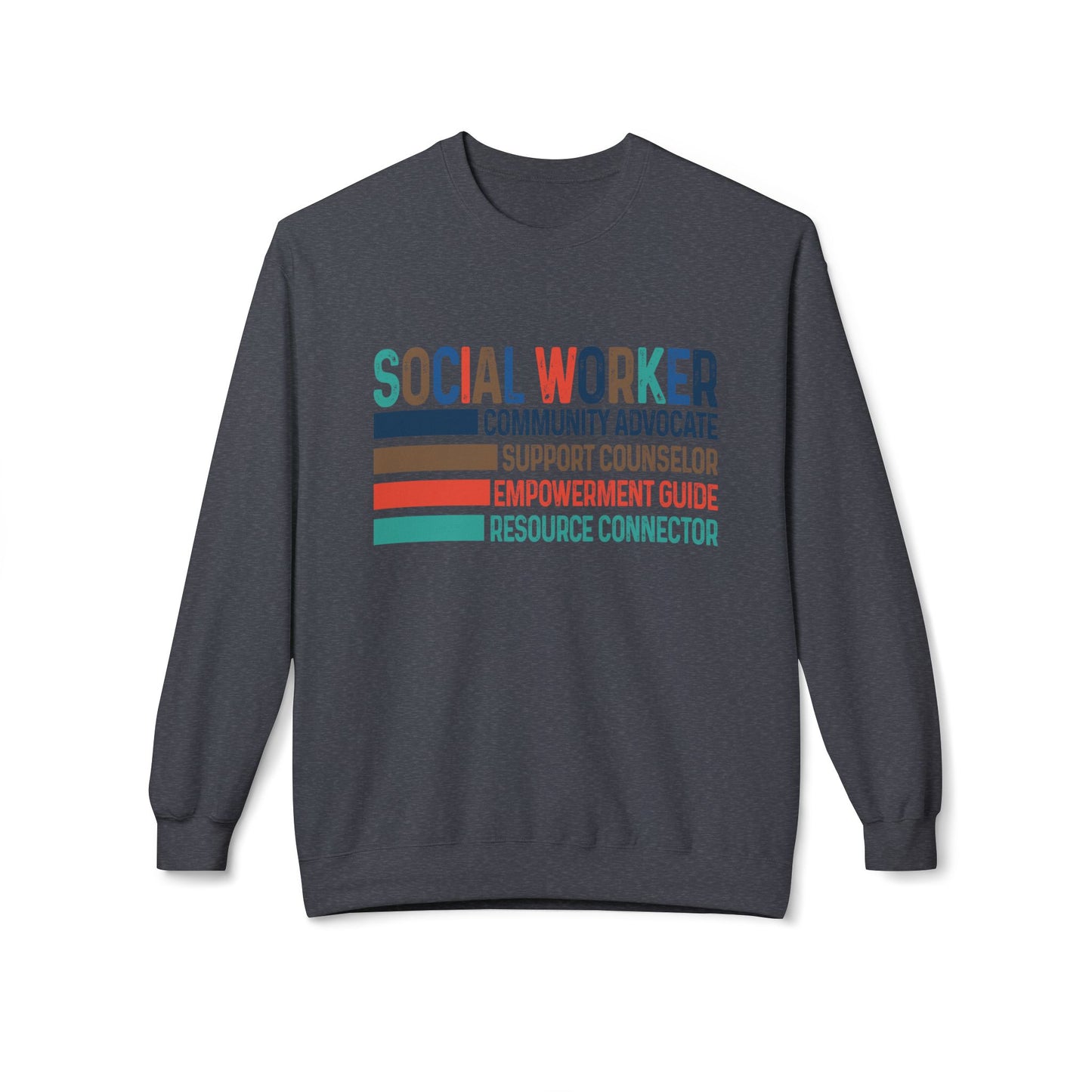 Social Worker Crewneck Sweatshirt — Retro & Fun Design