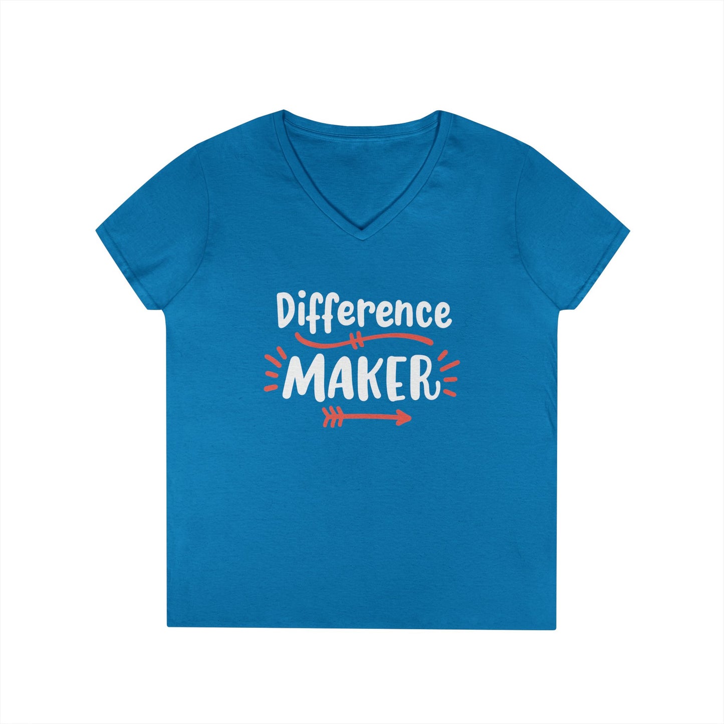 Difference Maker V-Neck Tee — Inspirational Ladies' T-Shirt