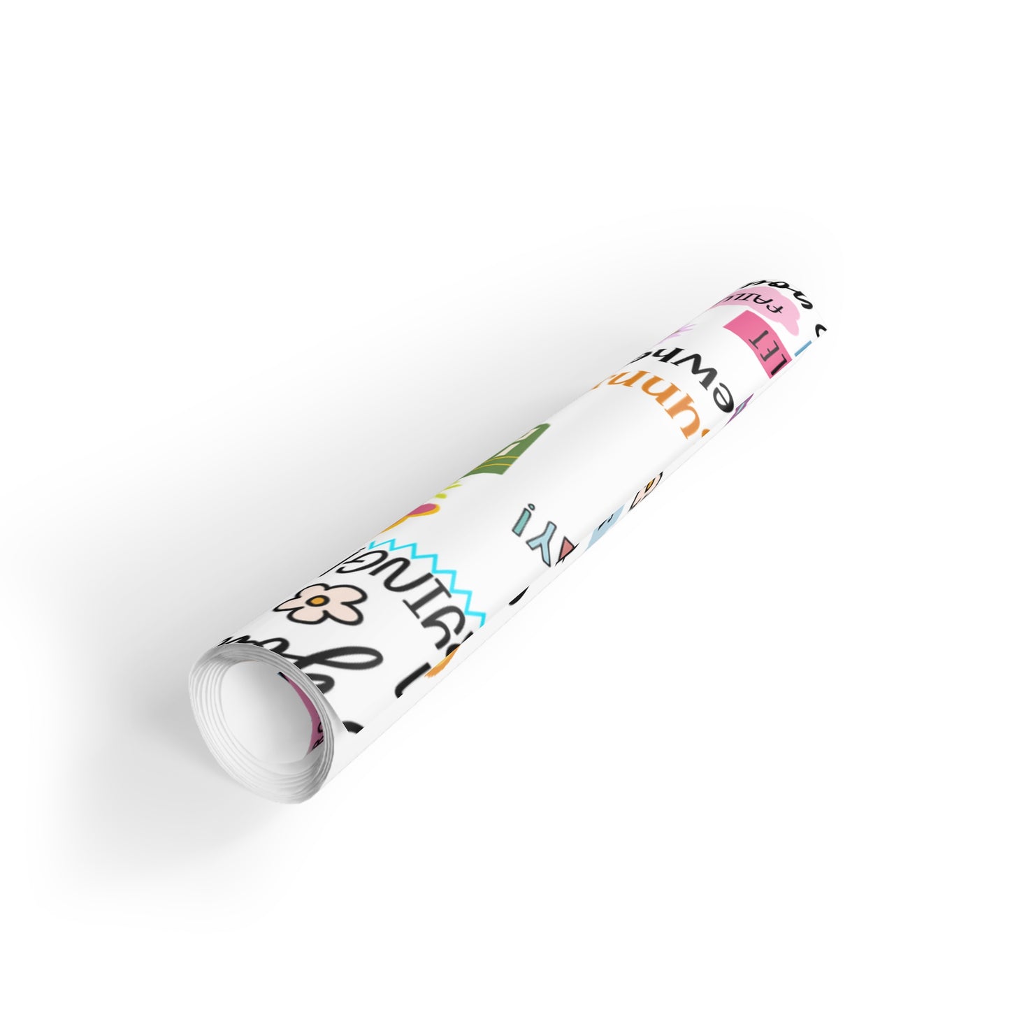 Inspirational Notes Gift Wrap Roll — Positive Quote Wrapping Paper for Christmas, Birthdays & Celebrations