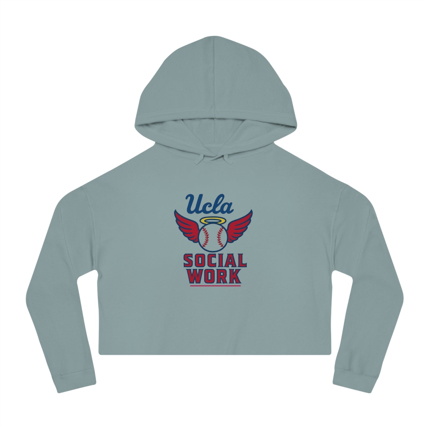 UCLA Social Work Women's Cropped Hooded Sweatshirt
