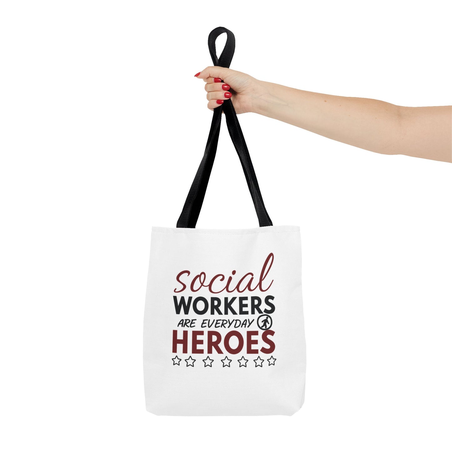 Social Worker Tote Bag — "Social Workers Are Everyday Heroes" / "Social Worker Change the World" Reusable Gift