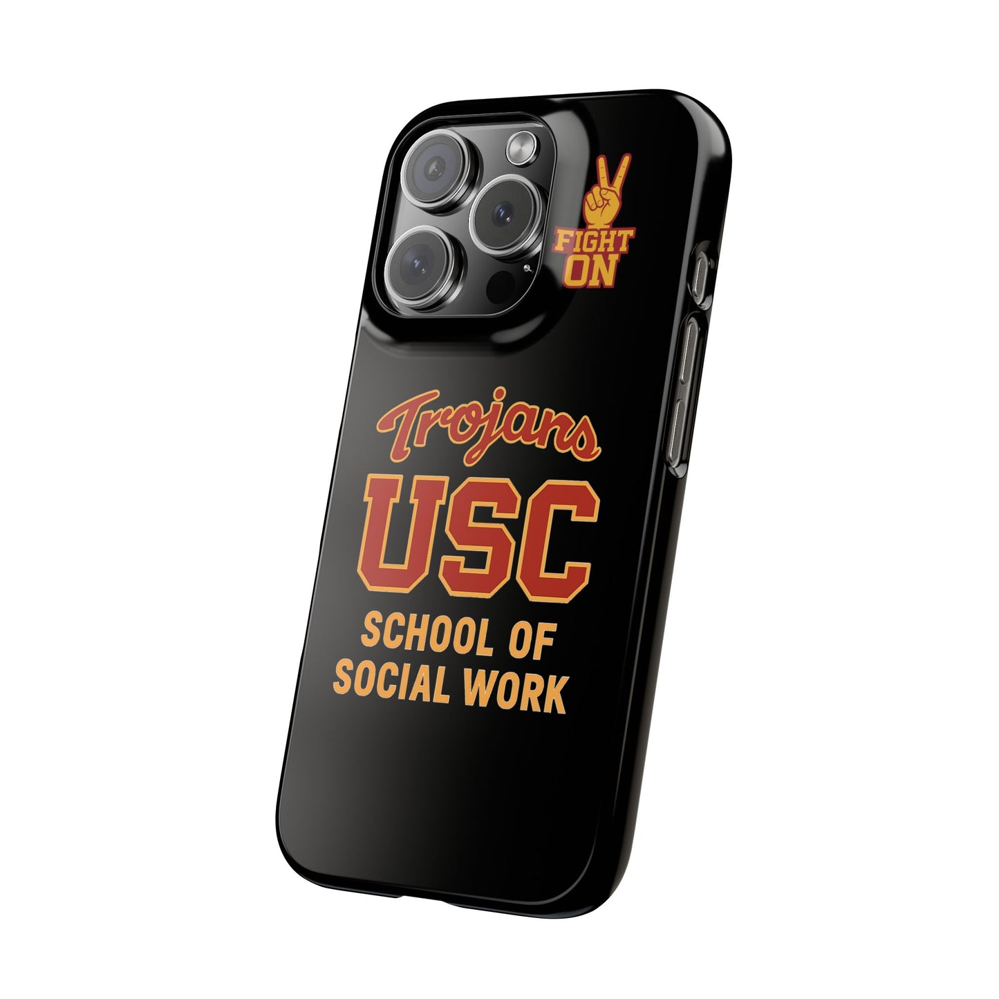 USC Trojans Slim I-Phone Case - School of Social Work (Black)