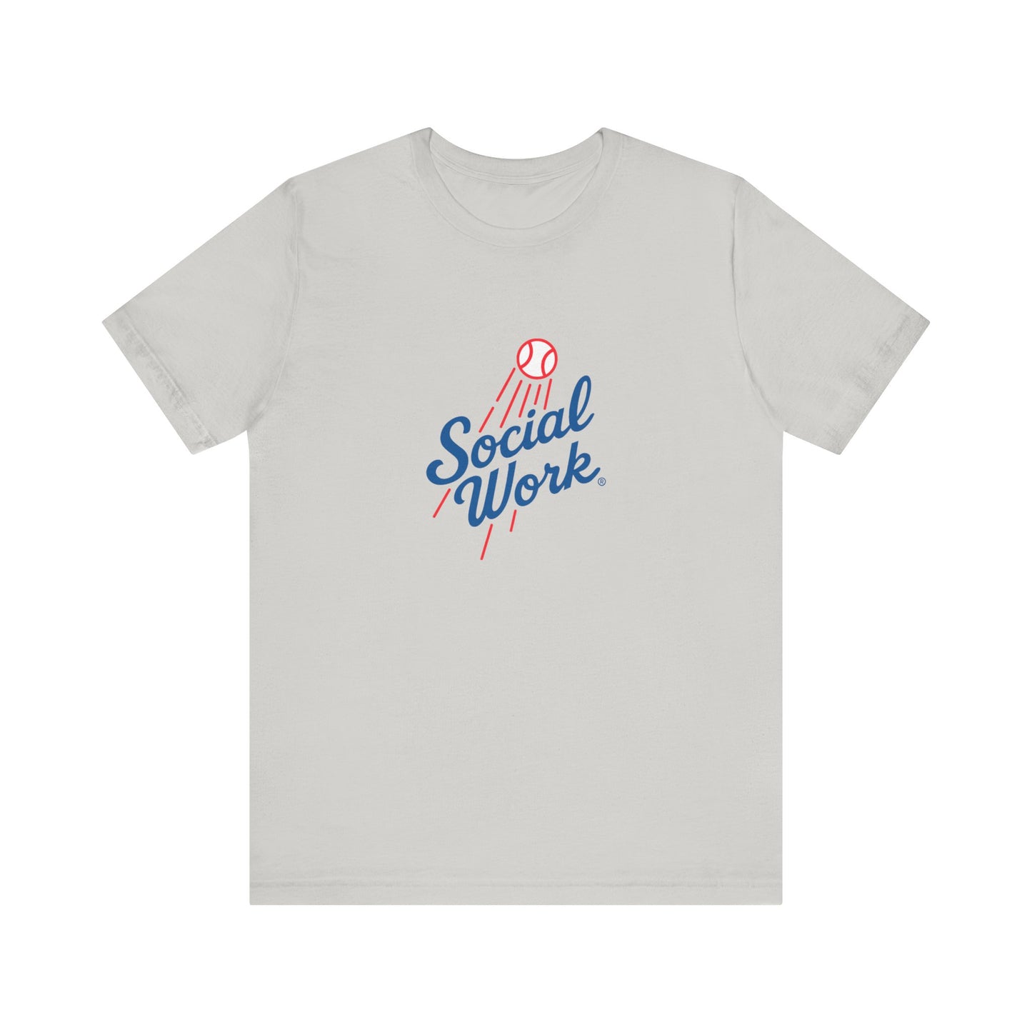 Men's Social Work Baseball Tee — Retro Script Social Worker T-Shirt