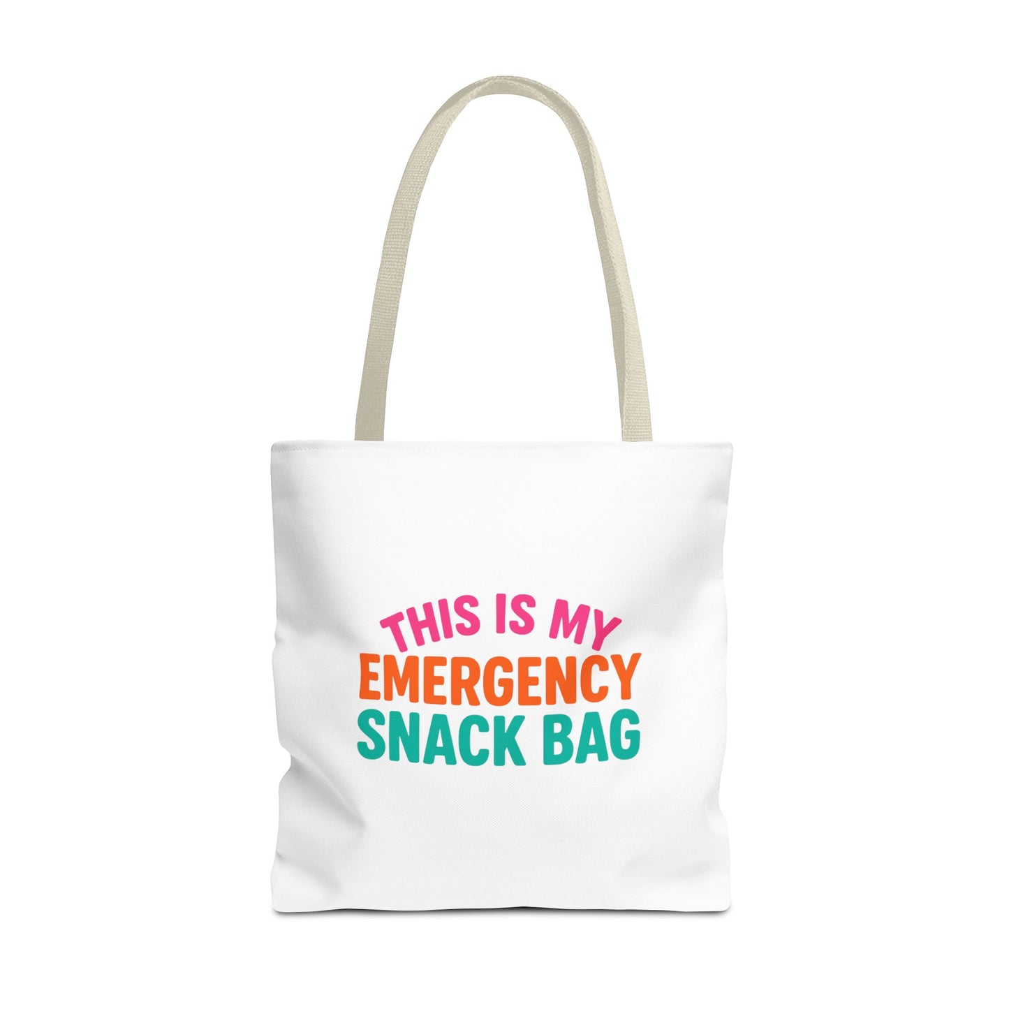 Snack Emergency Tote Bag — "This Is My Emergency Snack Bag" Cute Grocery/Everyday Carry (Social Work/Mental Health)