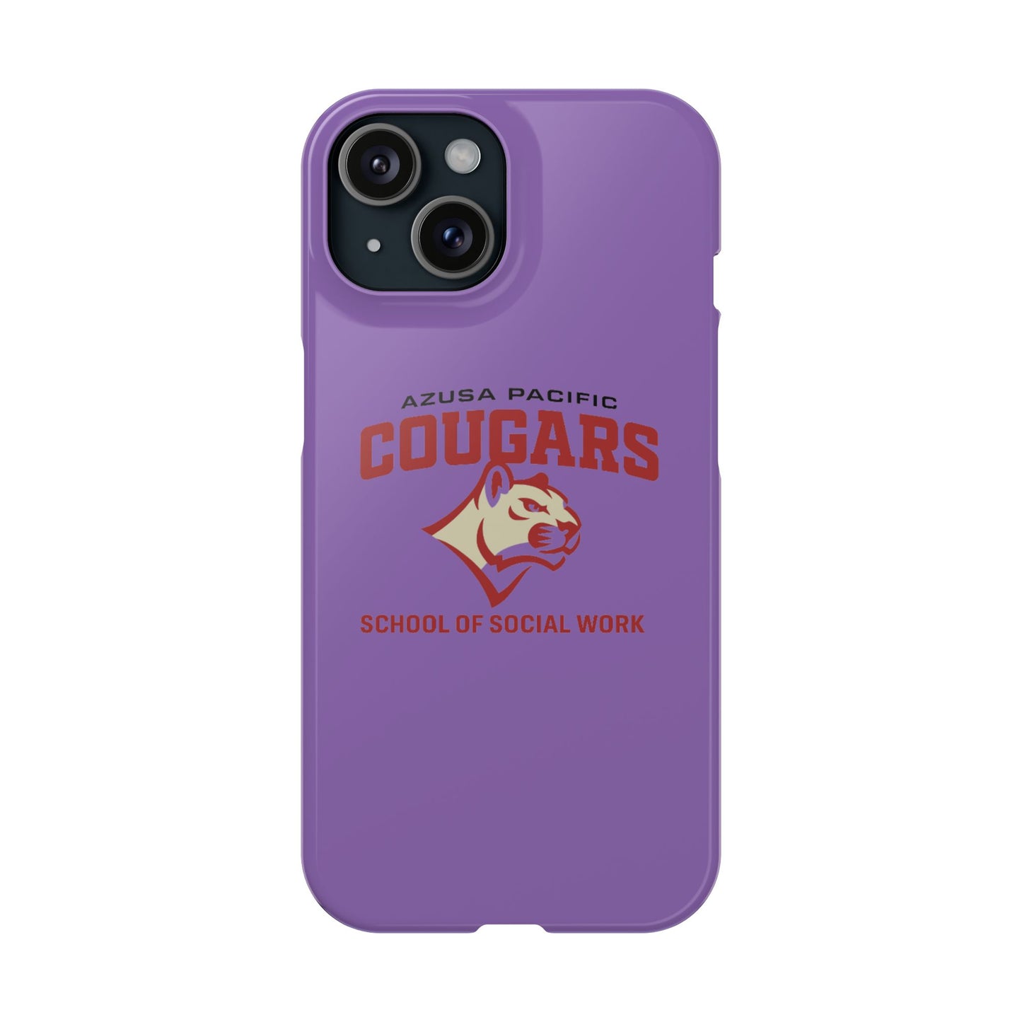 Azuza Pacific University - Slim I-Phone Case - School of Social Work (Light Purple)