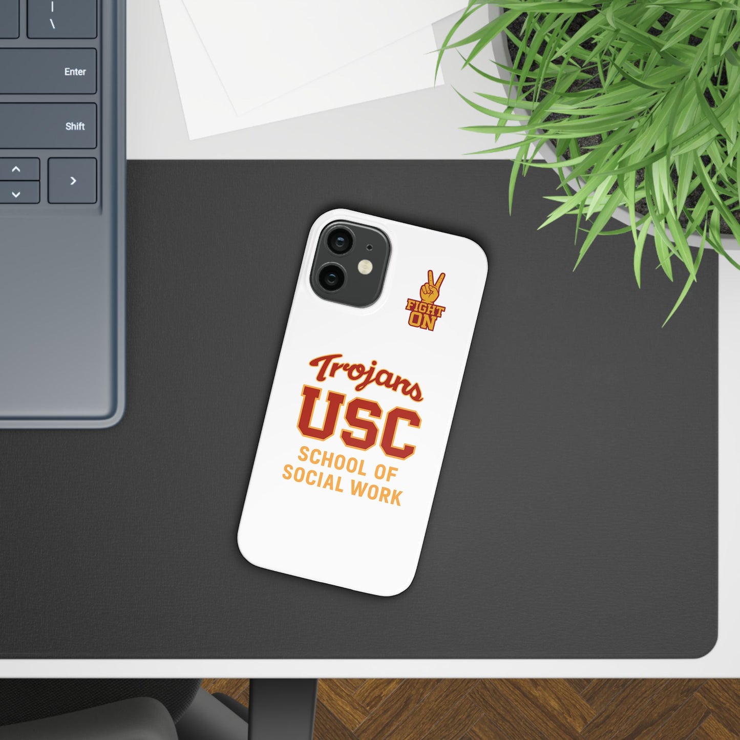 USC Trojans Slim I-Phone Case - School of Social Work (White)