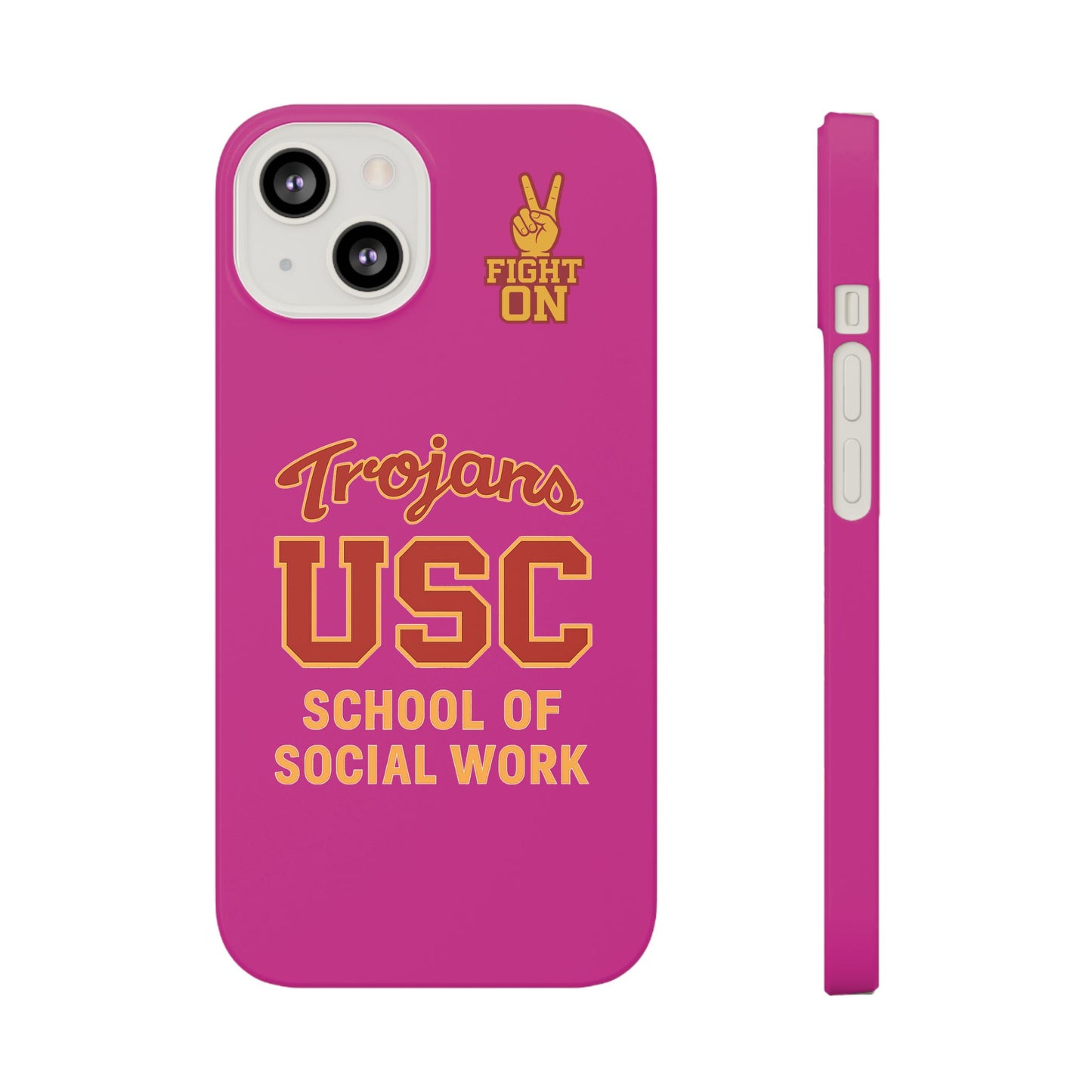 USC Trojans Slim I-Phone Case - School of Social Work (Pink)