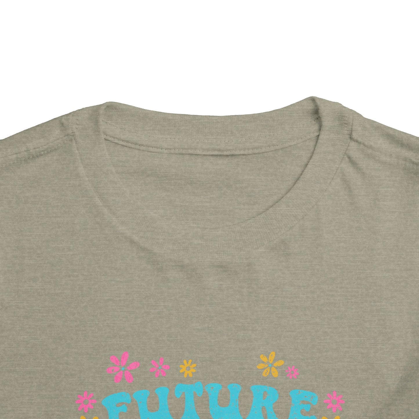 Toddler Tee - "Future Social Worker" Colorful Floral Graphic
