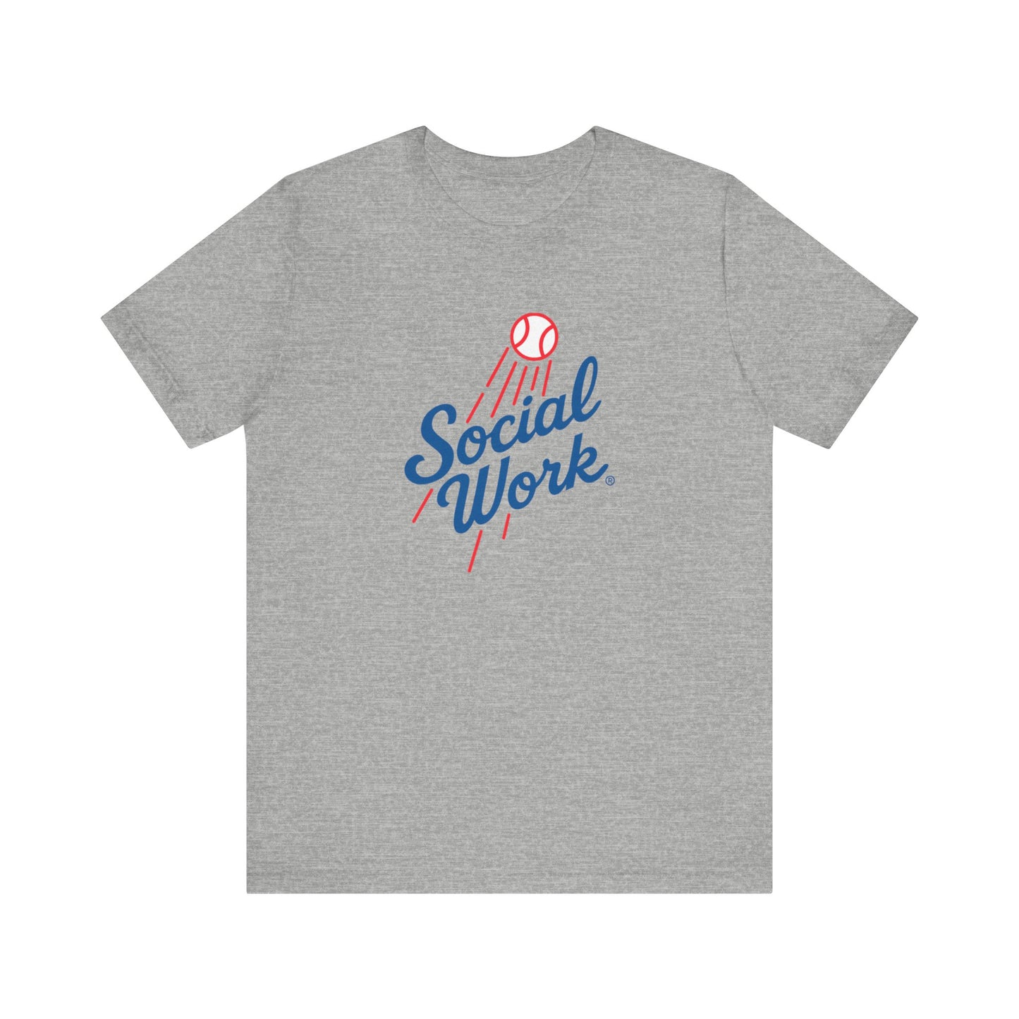 Social Work Vintage Baseball Tee – “Social Work” Script Graphic T‑Shirt