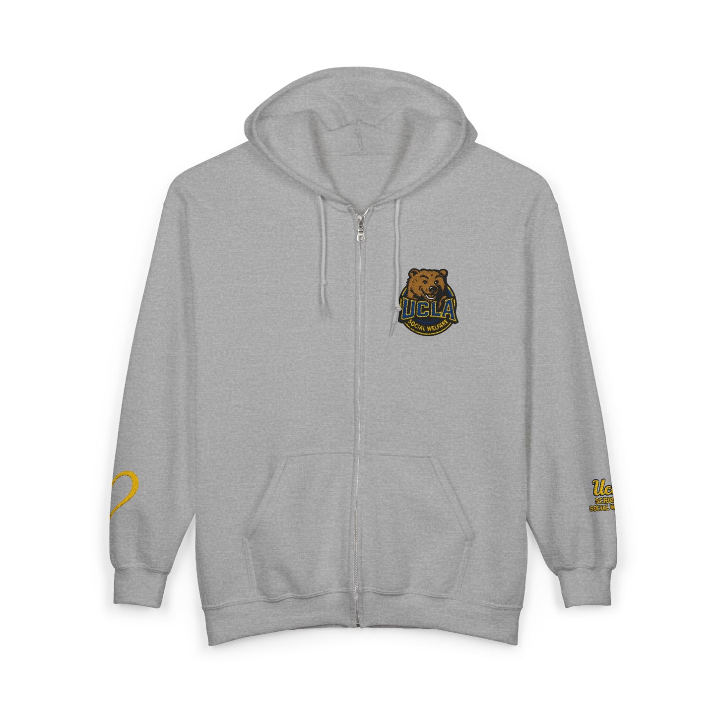 UCLA School of Social Welfare -Unisex Heavy Blend™ Full Zip Hooded Sweatshirt - Ultimate Comfort for Fans