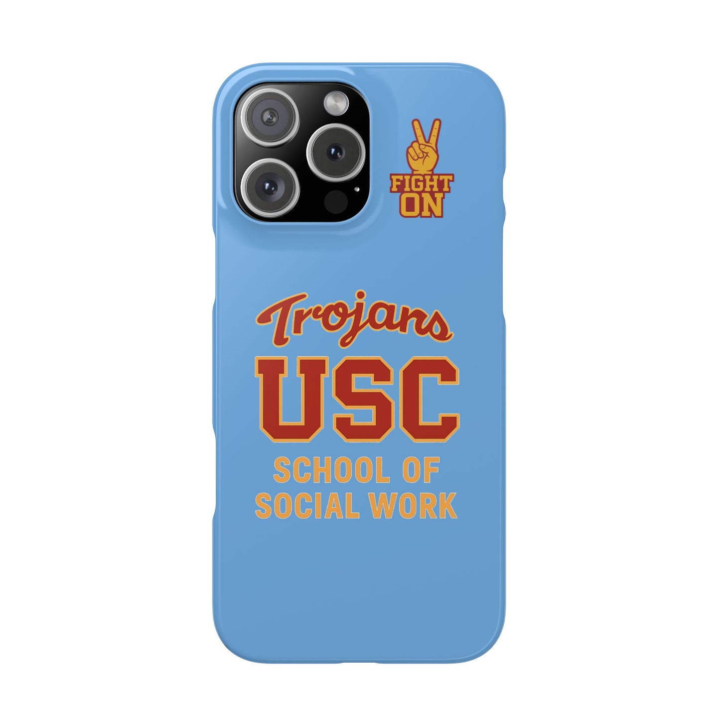 USC Trojans Slim I-Phone Case - School of Social Work (Light Blue)