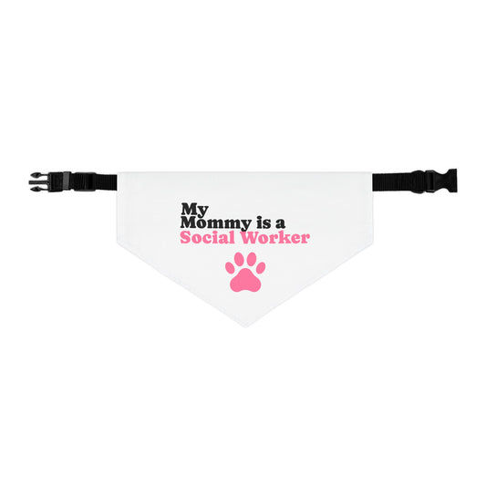 Pet Bandana Collar — "My Mommy" Dog Bandana with Pink Paw