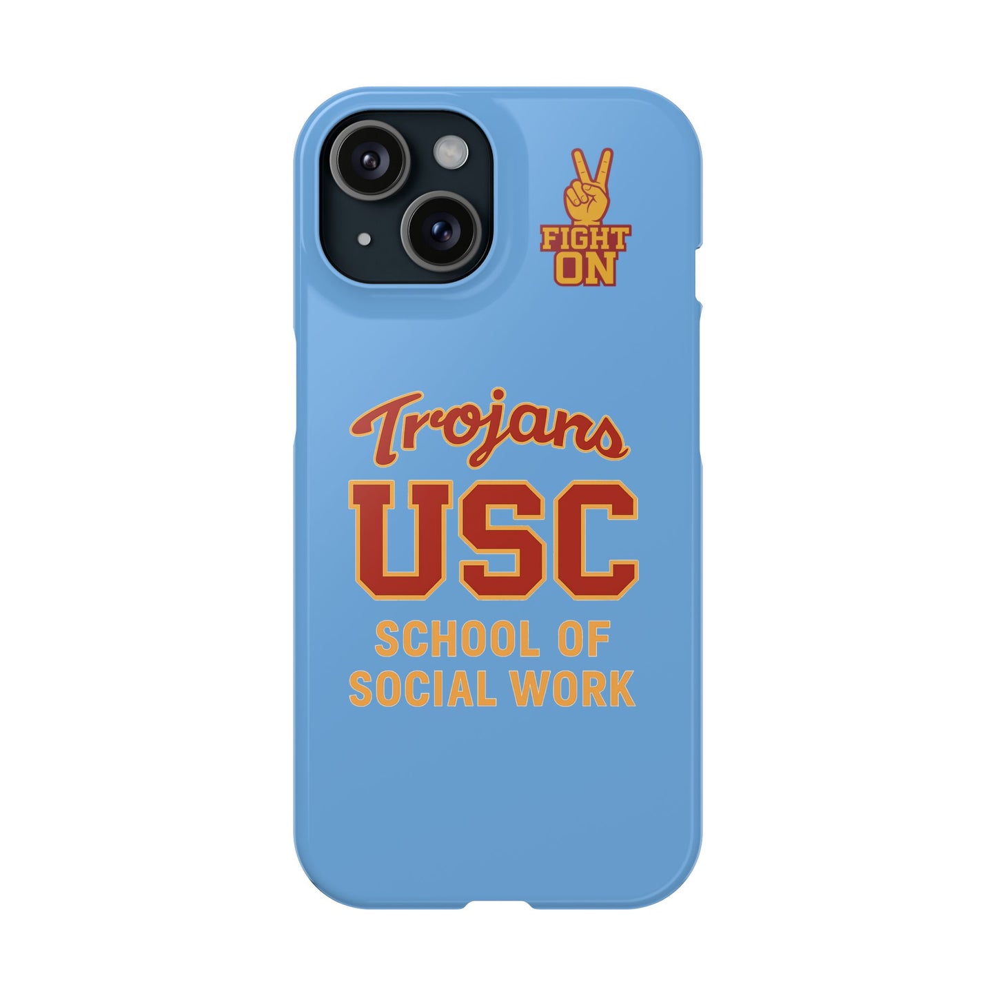 USC Trojans Slim I-Phone Case - School of Social Work (Light Blue)