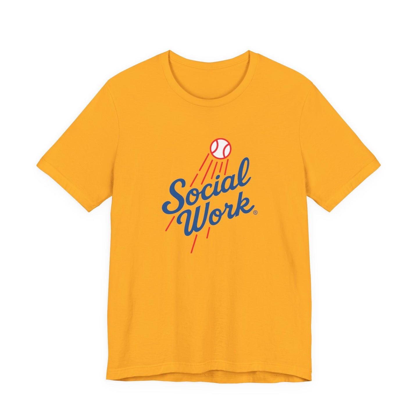 Social Work Vintage Baseball Tee – “Social Work” Script Graphic T‑Shirt