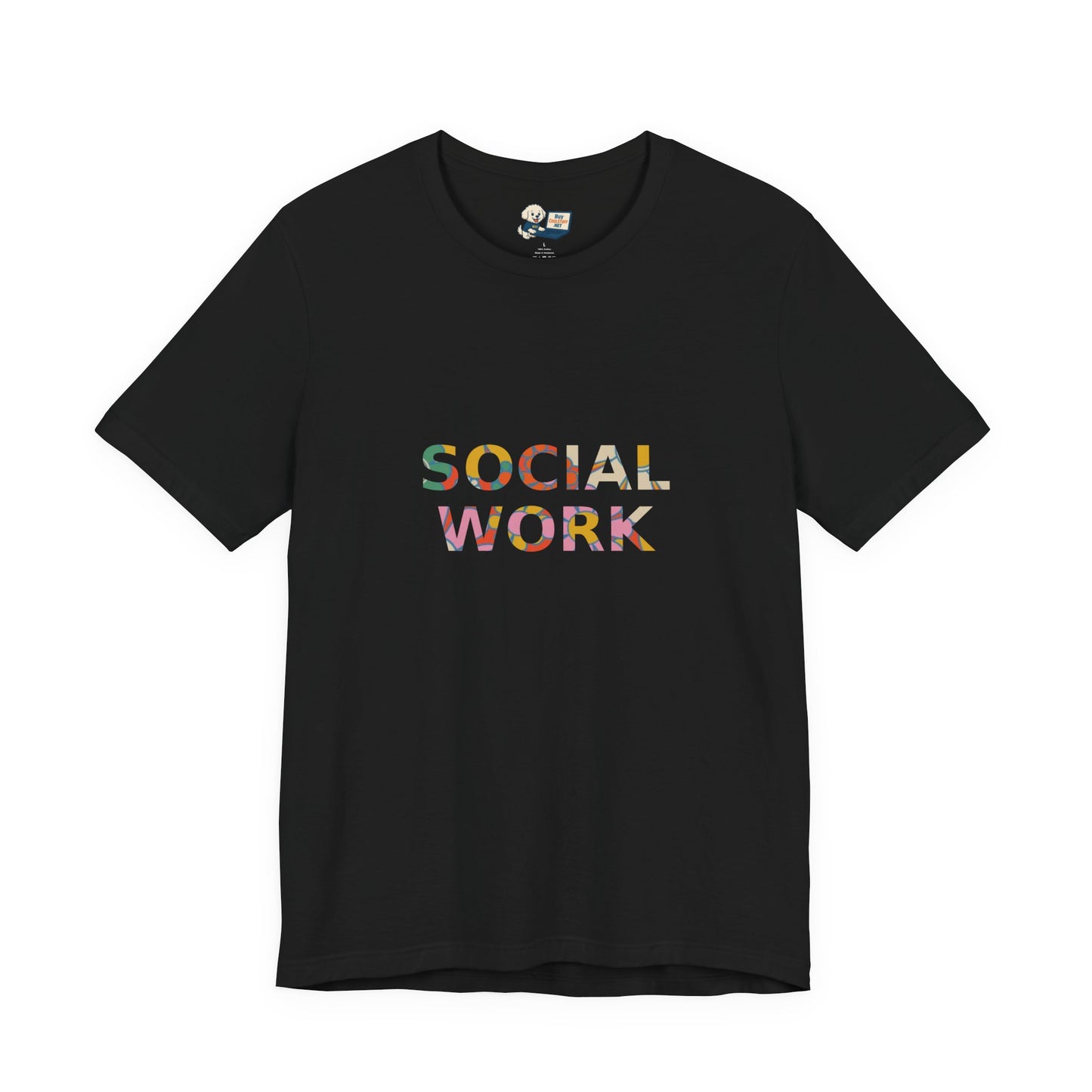 Social Work "Flower Letters" Unisex Jersey Tee - Fun & Quirky Design for Everyday Heroes