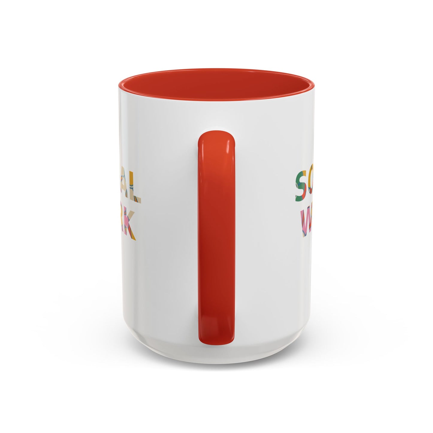 Social Work "Flower Letters" -Accent Mug - 15oz