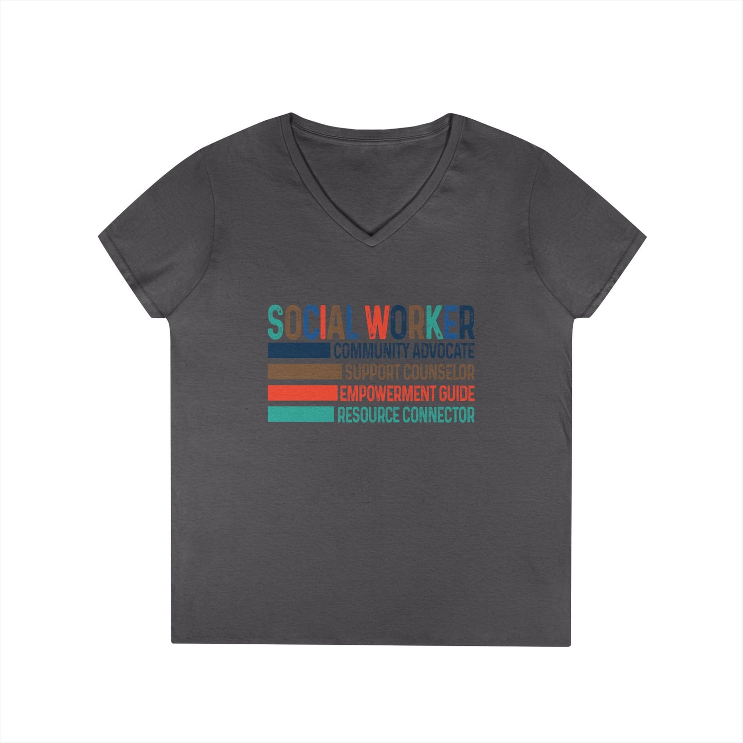 Social Worker V-Neck Tee — Retro & Fun Graphic Shirt