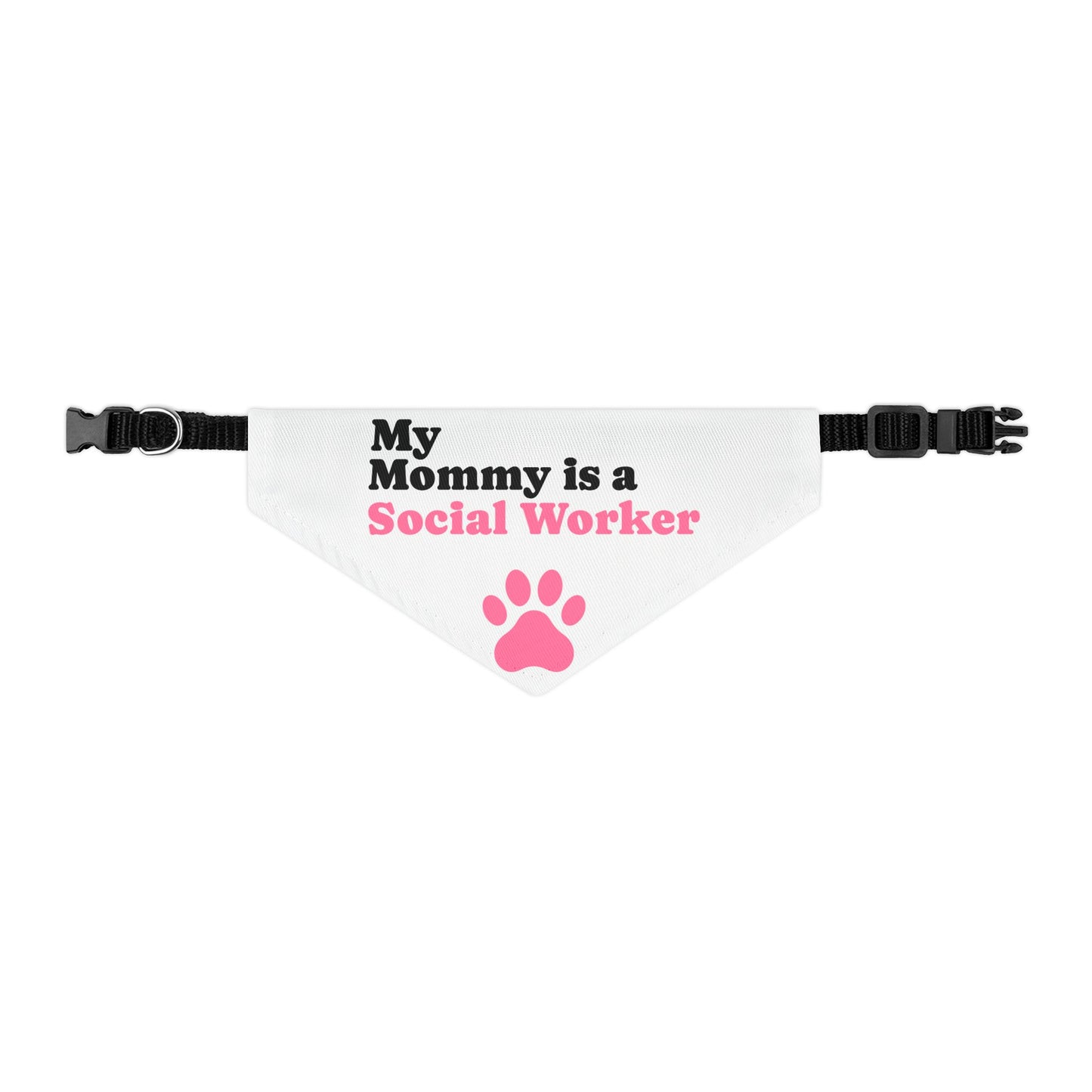 Pet Bandana Collar — "My Mommy" Dog Bandana with Pink Paw