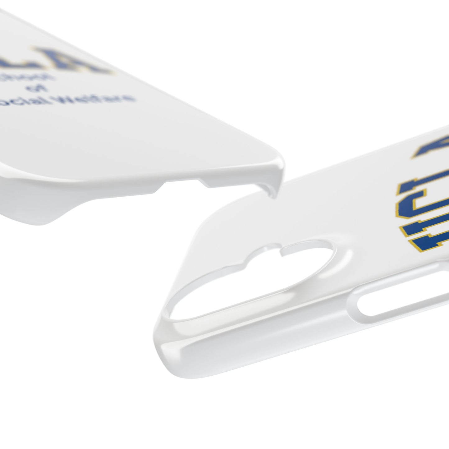 UCLA Slim I-Phone Case - School of Social Welfare-Text Logo (White)