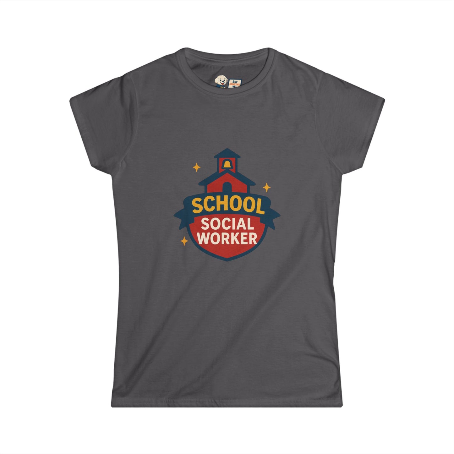 School Social Worker Women's Softstyle Tee - Empowerment Shirt for Education