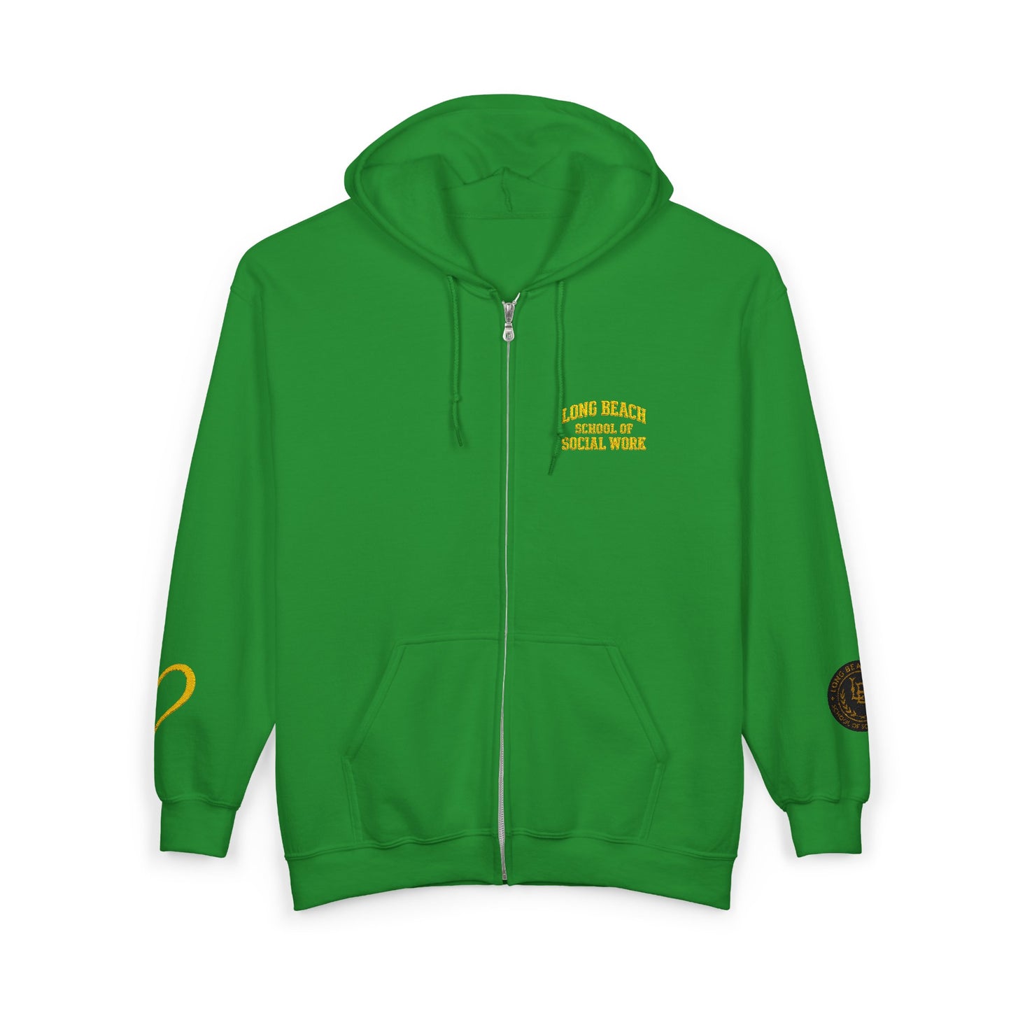 Cal State Long Beach- School of Social Work -Unisex Heavy Blend™ Full Zip Hooded Sweatshirt - Ultimate Comfort for Fans