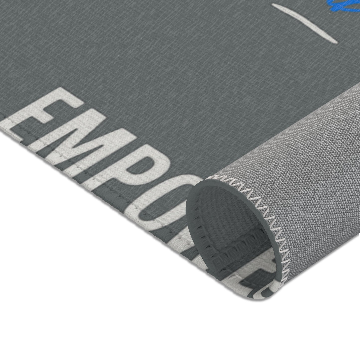 School Social Work Inspirational Area Rug - Charcoal With Logo