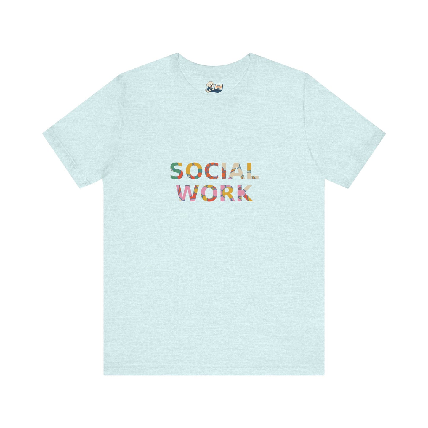 Social Work "Flower Letters" Unisex Jersey Tee - Fun & Quirky Design for Everyday Heroes