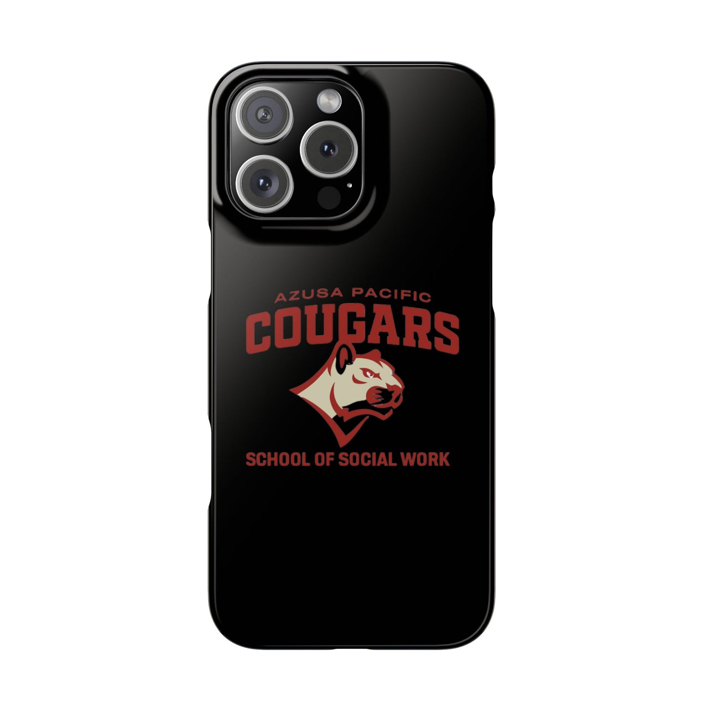 Azuza Pacific University - Slim I-Phone Case - School of Social Work (Black)