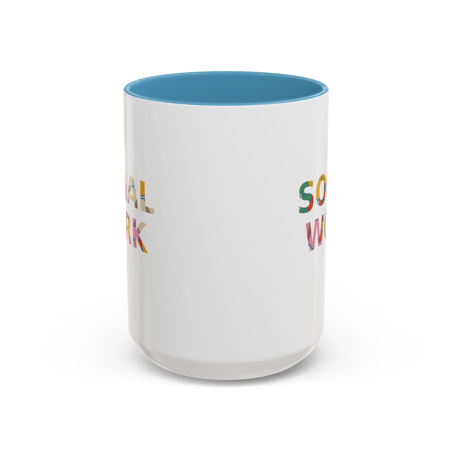 Social Work "Flower Letters" -Accent Mug - 15oz