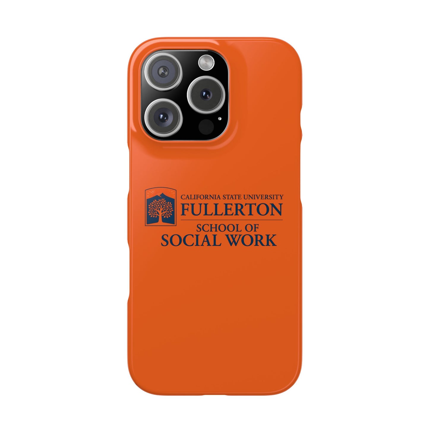 Cal State Fullerton University - Slim I-Phone Case - School of Social Work (Orange)