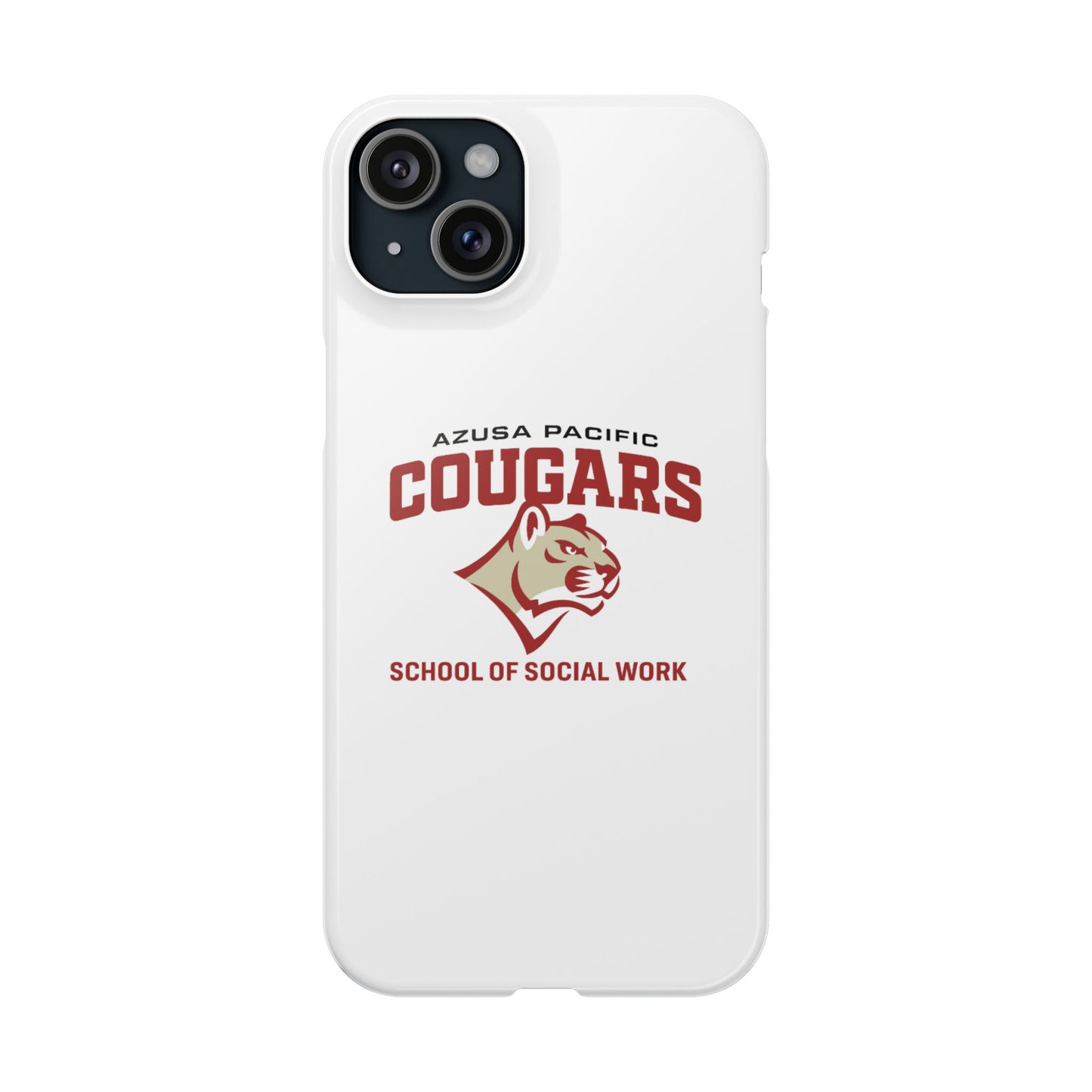 Azuza Pacific University - Slim I-Phone Case - School of Social Work (White)