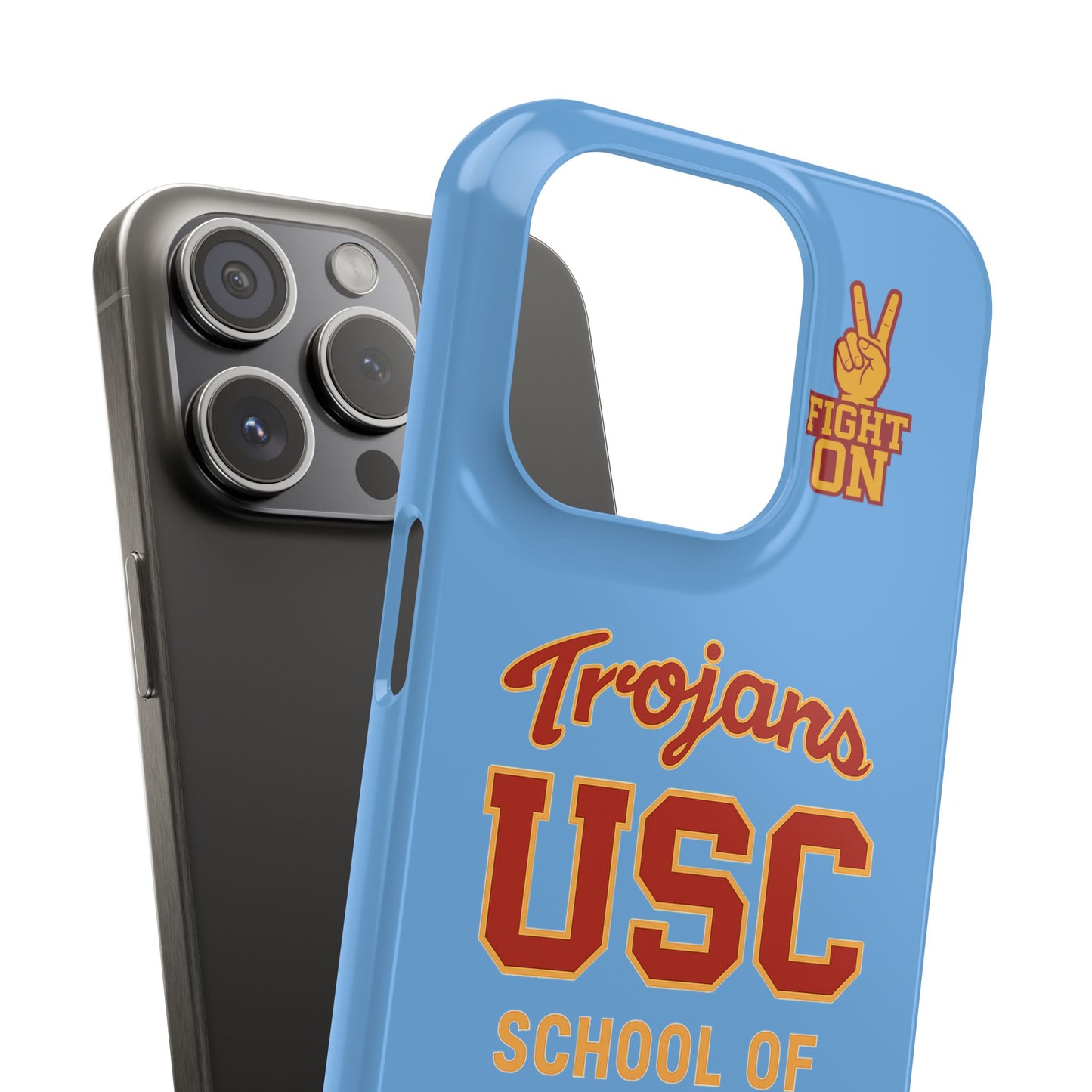 USC Trojans Slim I-Phone Case - School of Social Work (Light Blue)