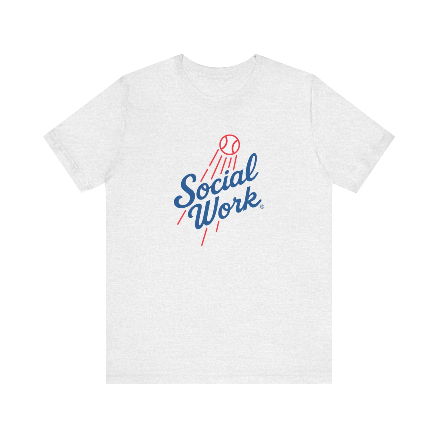 Social Work Vintage Baseball Tee – “Social Work” Script Graphic T‑Shirt
