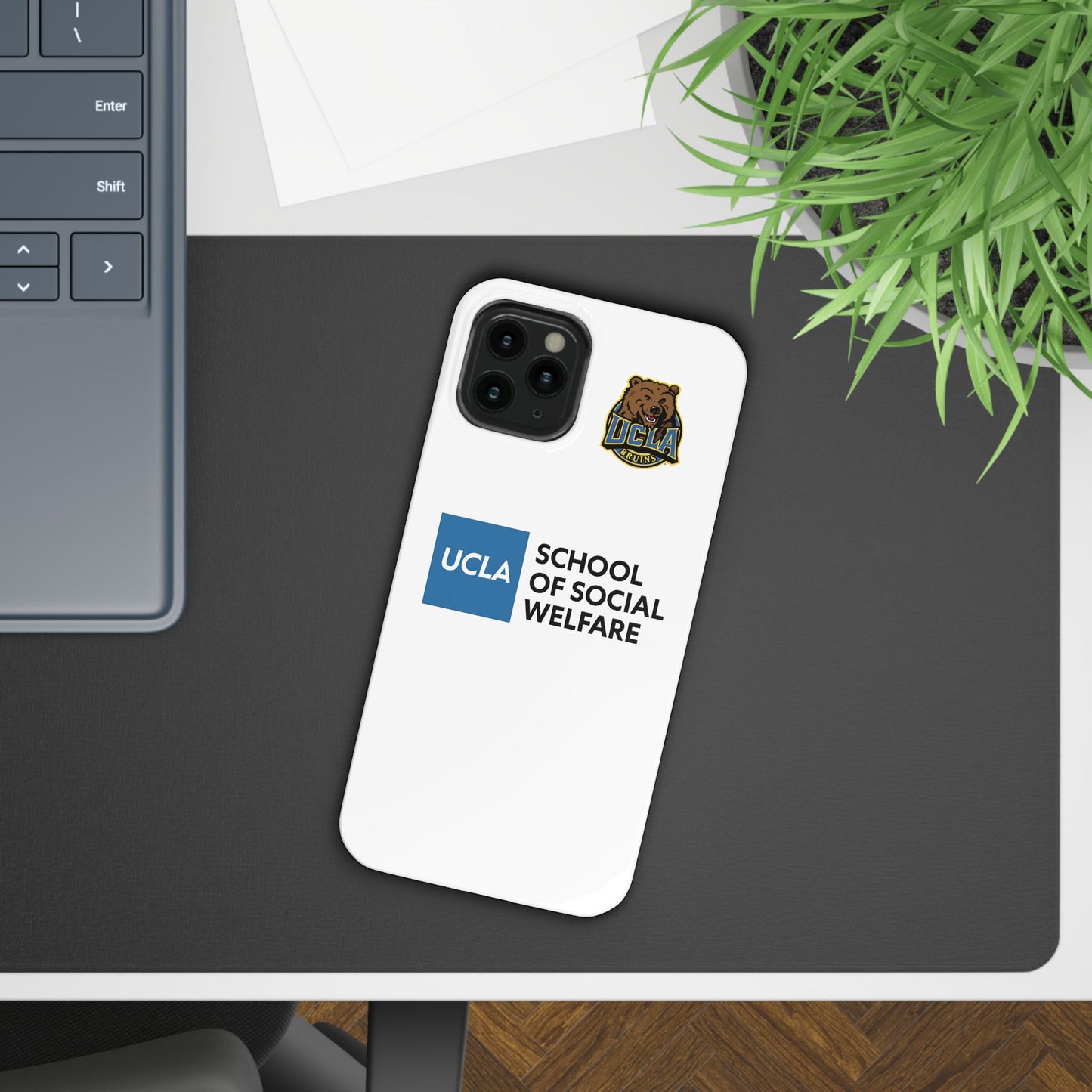 UCLA Slim I-Phone Case - School of Social Welfare (White)