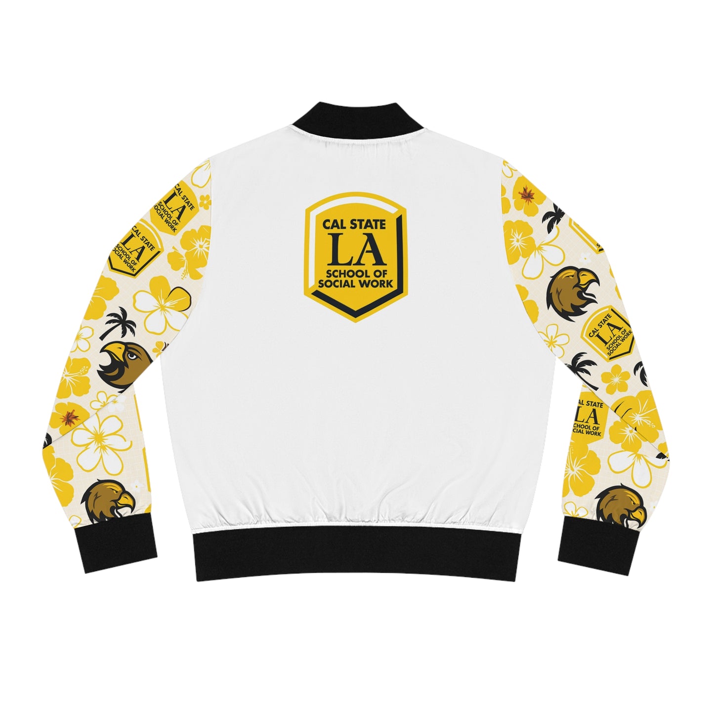 Cal State L.A. School of Social Work Bomber Hawaiian Jacket - White