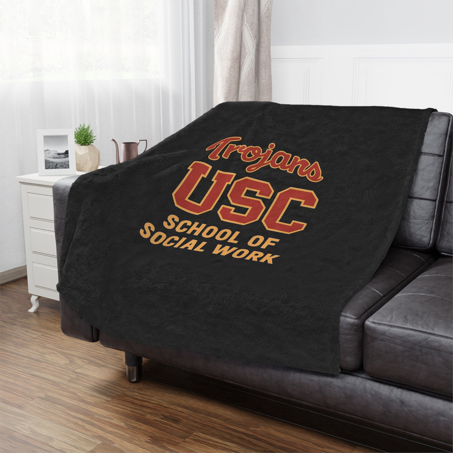 USC - School of Social Work Mini Blanket - Great for your office chair or your couch at home!