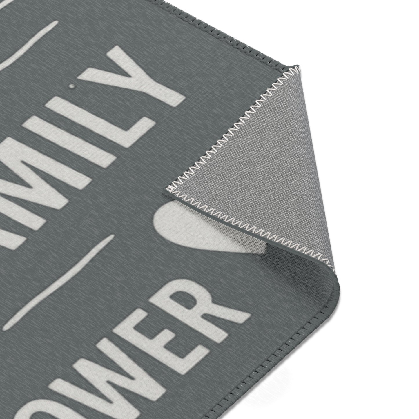 School Social Work Inspirational Area Rug - Charcoal With Logo