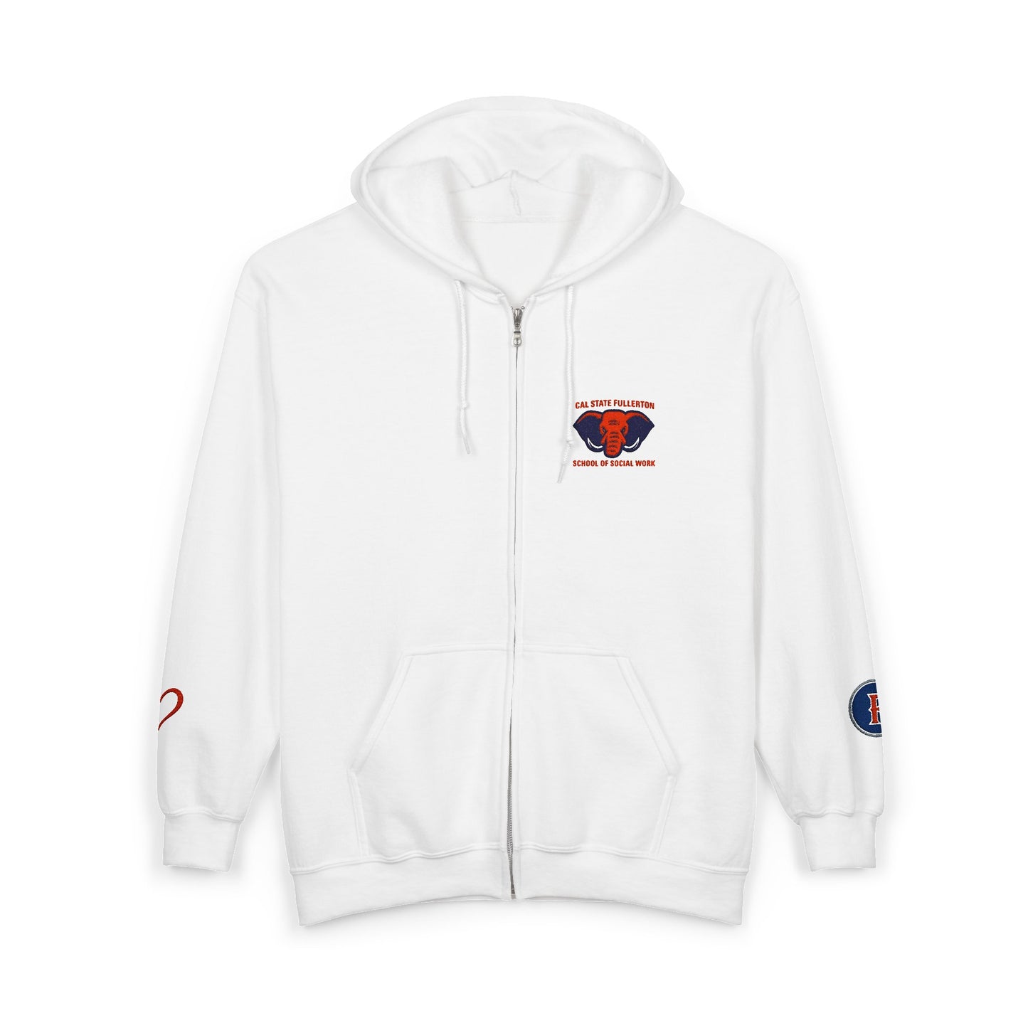 Cal State Fullerton- School of Social Work -Unisex Heavy Blend™ Full Zip Hooded Sweatshirt - Ultimate Comfort for Fans