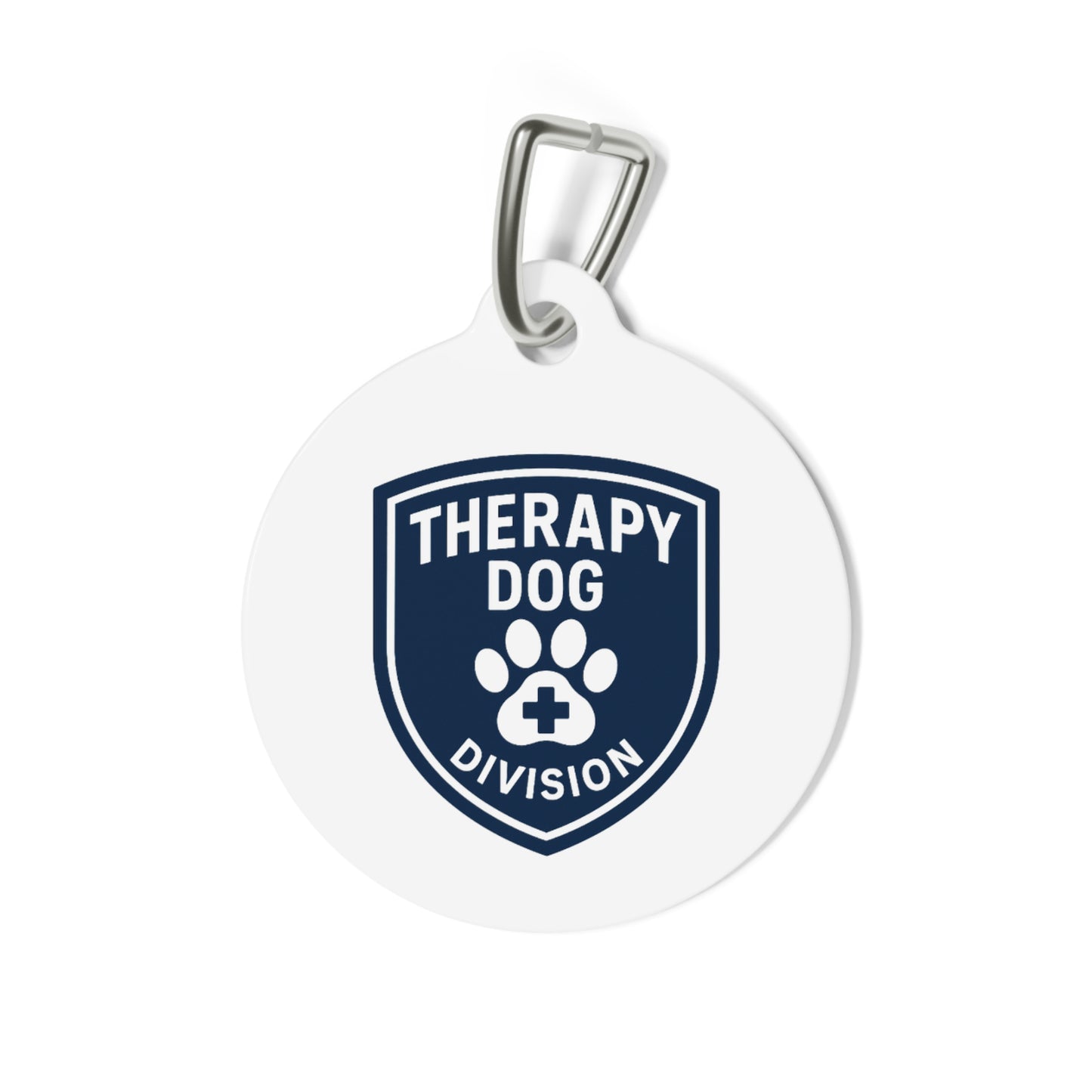 Therapy & Crisis Comfort K-9 Pet Tag — 'Therapy Dog' Two Sided Badge ID for Dogs