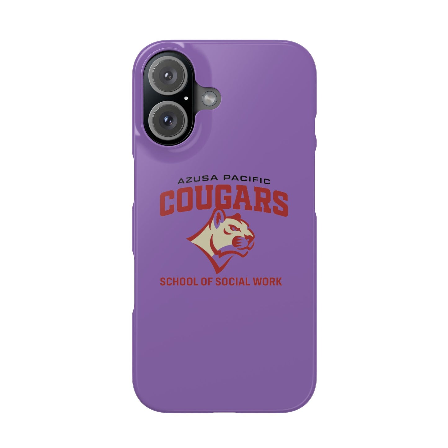 Azuza Pacific University - Slim I-Phone Case - School of Social Work (Light Purple)