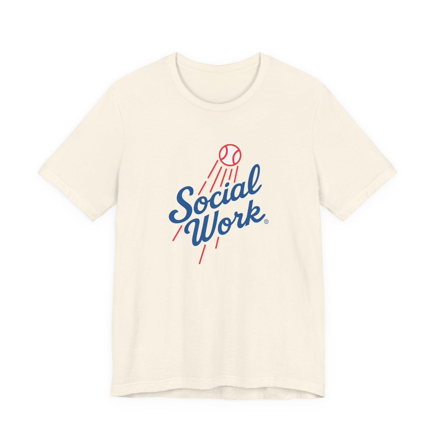 Social Work Vintage Baseball Tee – “Social Work” Script Graphic T‑Shirt